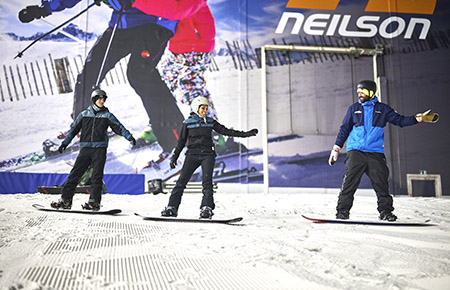 Group on Snowboard Day Lessons